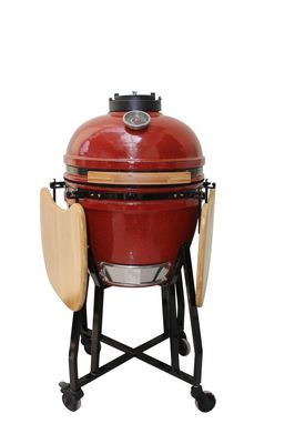 Colore rosso tropicale Griglia Kamado da 18 pollici 48 cm Carbone di ceramica