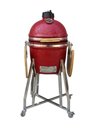 Colore rosso 39 cm 15 pollici Kamado Grill Utensili da cucina in acciaio inossidabile