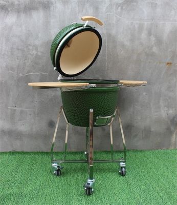Colore verde 48 cm Kamado 18 pollici grill utensili da cucina in ferro rivestito nero