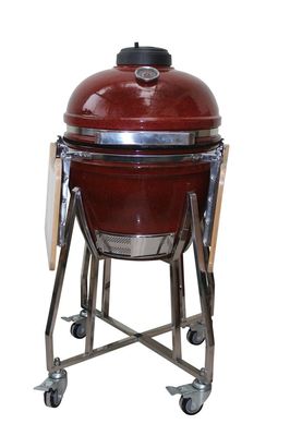 Colore rosso tropicale Griglia Kamado da 18 pollici 48 cm Carbone di ceramica