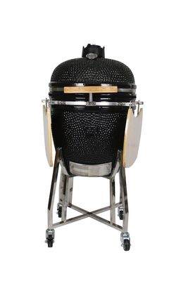Griglia Kamado da esterno da 22 pollici in acciaio inossidabile colore nero carbone 57 cm