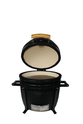 Griglia Kamado a carbone per esterni da 16 pollici in ceramica colore nero 40 cm