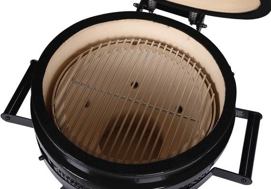 Griglia Kamado a carbone per esterni da 16 pollici in ceramica colore nero 40 cm