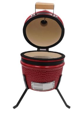 Griglia Kamado a carbone per esterni da 13 pollici colore rosso 32 cm