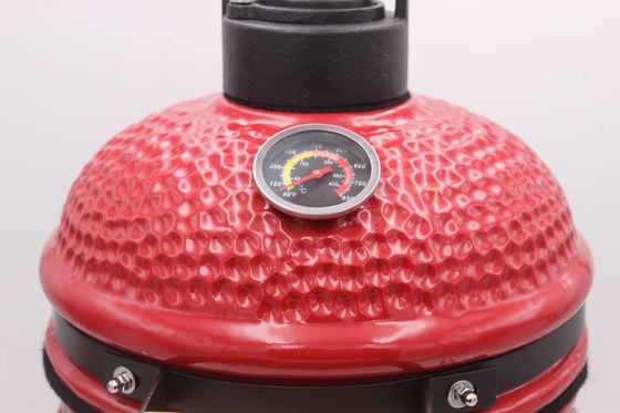 Griglia Kamado a carbone per esterni da 13 pollici colore rosso 32 cm