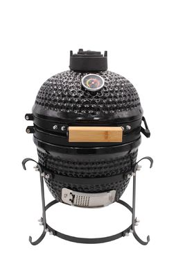 Griglia in ceramica per barbecue a carbone da 13 pollici da 32 cm nera per esterni