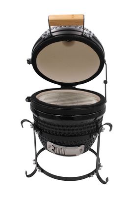 Griglia in ceramica per barbecue a carbone da 13 pollici da 32 cm nera per esterni