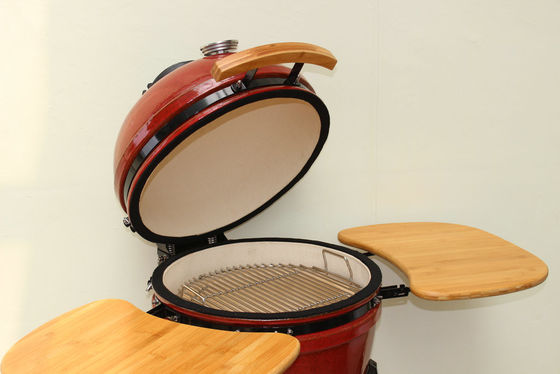 Colore rosso tropicale Griglia Kamado da 18 pollici 48 cm Carbone di ceramica