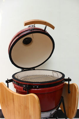 Colore rosso tropicale Griglia Kamado da 18 pollici 48 cm Carbone di ceramica