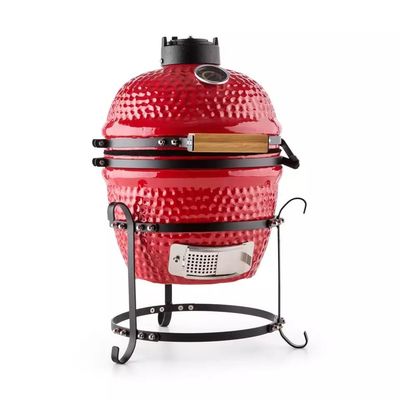 Griglia in ceramica per barbecue a carbone da 13 pollici da 32 cm nera per esterni