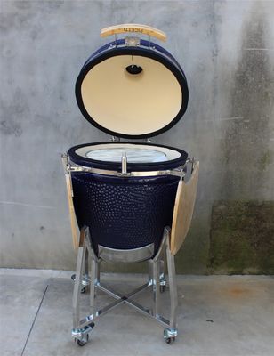 Colore Navy 22 Inch Kamado Grill Ceramica ad alta resistenza al fuoco