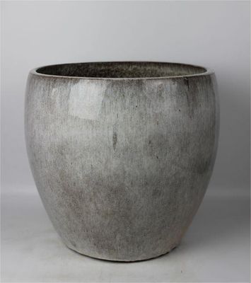 Vasi per piante da esterno in ceramica grigia rotonda 16'' 20'' 25''