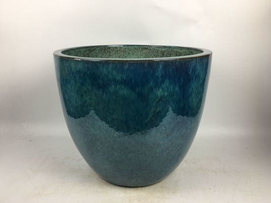 Vaso per piante da esterno smaltato rotondo 3 Vaso per fioriera smaltato 14 '' 18 '' 22 ''