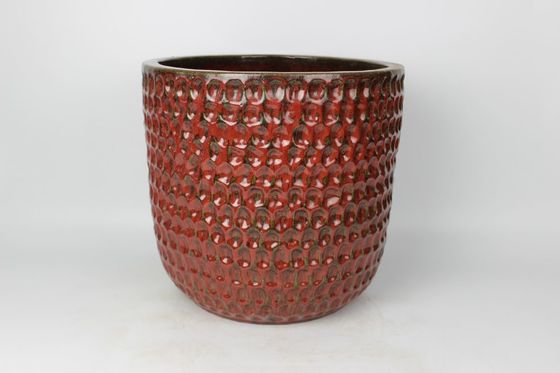 Vaso da esterno in ceramica da giardino ad alto fuoco di forma rotonda