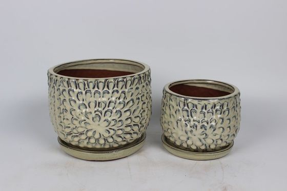 Vasi in ceramica per interni per piante da appartamento da 6 pollici e 8 pollici