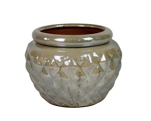 Vaso in ceramica smaltata autoirrigante da 6,5 ​​pollici per piante 16,5x12,5 cm