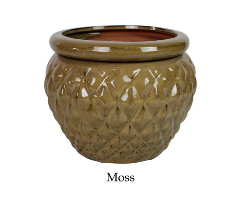 Vaso in ceramica smaltata autoirrigante da 6,5 ​​pollici per piante 16,5x12,5 cm