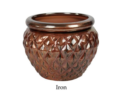 Vaso in ceramica smaltata autoirrigante da 6,5 ​​pollici per piante 16,5x12,5 cm
