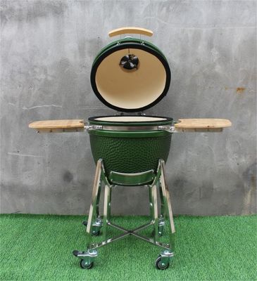 Griglia Kamado da esterno 48 cm 18 pollici colore verde acciaio inossidabile