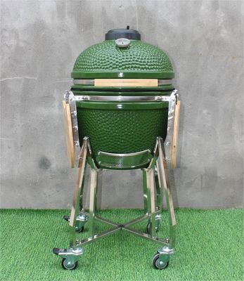 Colore verde 48 cm Kamado 18 pollici grill utensili da cucina in ferro rivestito nero