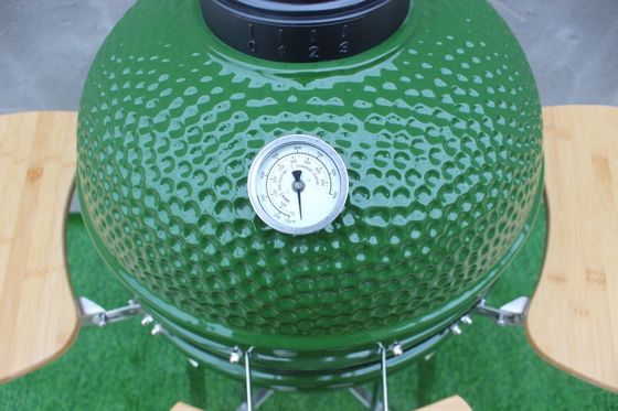 Griglia Kamado da esterno 48 cm 18 pollici colore verde acciaio inossidabile