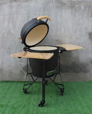 Griglia per fumatori in ceramica Kamado da esterno 51 cm 20 pollici colore nero opaco