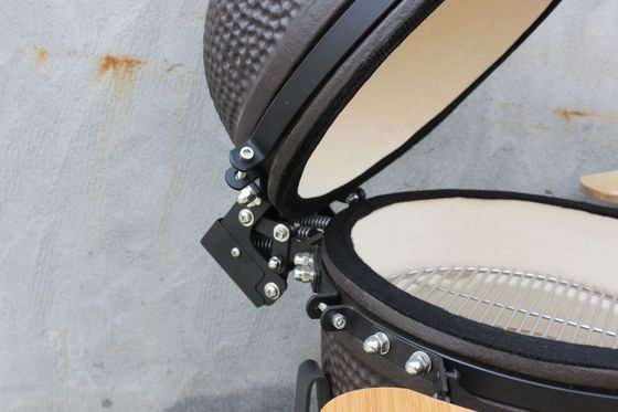 Griglia per fumatori in ceramica Kamado da esterno 51 cm 20 pollici colore nero opaco