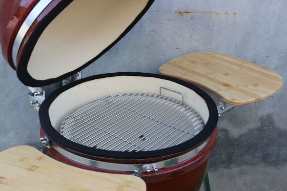Griglia a carbone in ceramica da 48 cm Colore rosso tropicale da 18 pollici