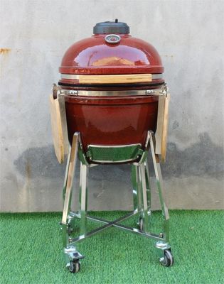 Griglia a carbone in ceramica da 48 cm Colore rosso tropicale da 18 pollici