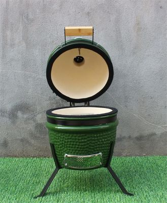 Fornello a carbone in ceramica da 13 pollici per esterni di colore verde 33 cm