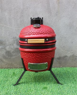 Griglia Kamado da 13 pollici in ceramica per esterni colore rosso 33 cm
