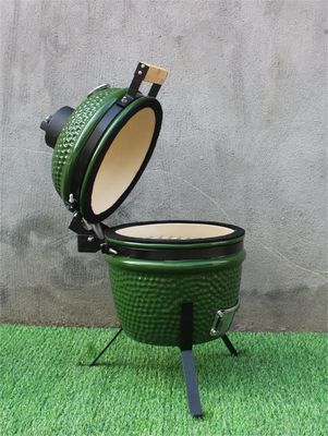 Colore verde 13 pollici Kamado Grill Utensili da cucina Ferro rivestito nero