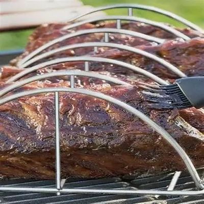 cremagliera della costola dell'acciaio inossidabile degli accessori della griglia di 41x25.5x12cm Kamado per fumare e grigliare