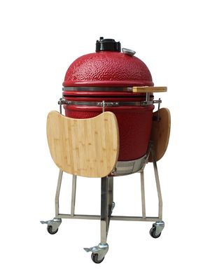 Resistenza al fuoco all'aperto di colore rosso di Kamado della griglia ceramica a 22 pollici del carbone