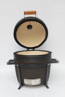 Carbone di legna per esterni 16 pollici Kamado Grill Ceramica nero opaco colore 40cm