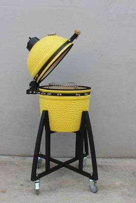 Ceramica 16 pollici Kamado Grill Carboncino Limone Colore 40cm Con carrello E senza tavoli laterali