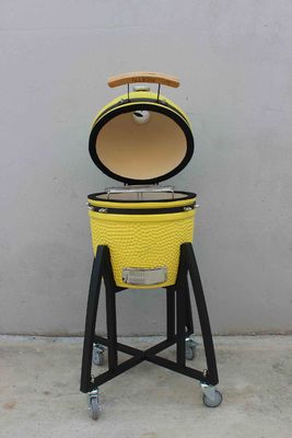 Ceramica 16 pollici Kamado Grill Carboncino Limone Colore 40cm Con carrello E senza tavoli laterali